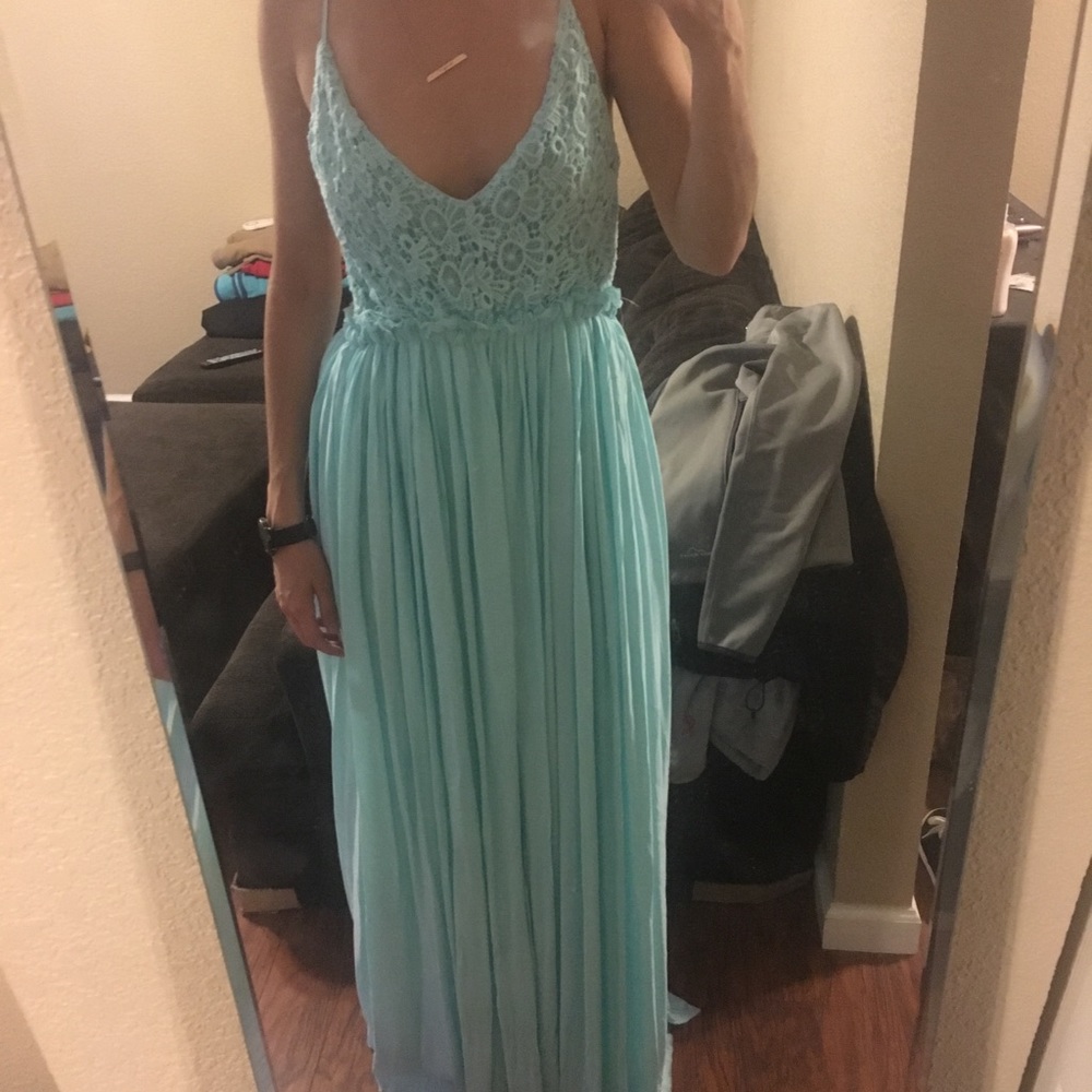 Floral detail maxi dress